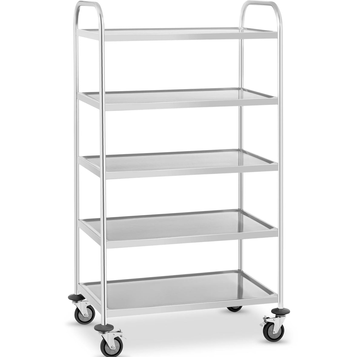 Royal Catering Servierwagen - Edelstahl - 5 Borde - Ablagen: 82 x 50 cm - 300 kg -