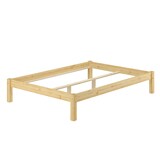 thumbnail of Doppelbett Massivholzbett Kiefer natur 140x200 Futonbett Bettrahmen Einzelbett Rollrost 60.35-14