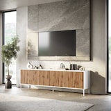 thumbnail of AQA Design Buffet 4 ante BUDAPEST-S bianco/quercia cm. L.238 P.50 H.72 in melaminico e MDF MP03185