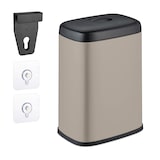 thumbnail of Relaxdays Mülleimer Wandmontage, 5 Liter, Einhängen oder Kleben, Inneneimer, Küchenabfalleimer, Badmülleimer, beige