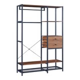thumbnail of Helloshop26 - Set aus 2 Kleiderständern mit 4 Schubladen Schwarznuss-Optik 03_0009376