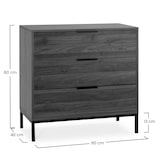 thumbnail of Commode Auri 3 tiroirs couleur Noyer