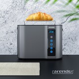 thumbnail of Arendo Toaster Kurzschlitz, Brötchenaufsatz, Wärmeisoliertes Gehäuse, Display, Touch