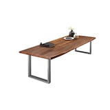 thumbnail of SAM® Esstisch Baumkante massiv Akazie nussbaumfarben 240 x 110 silber VALIN