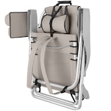 thumbnail of tectake Chaise de plage CORAL pliable avec fonction sac à dos - beige, Lot de 2 - 406261