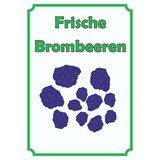thumbnail of Frische Brombeeren Schild Hochkant A3 (297x420mm)