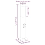 thumbnail of vidaXL Pollerleuchten mit Steckdose 3 Stk. 50 cm Schwarz IP44