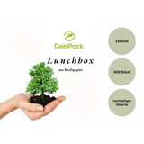 thumbnail of DeinPack 300x Take Away Box 1300ml I Bio Speisebox mit Faltdeckel Pappschachtel rechteckig