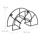 thumbnail of Relaxdays Schlauchhalter, 2er Set, Stahl, für 45 m 5/8" Schlauch, Schlauchhalterung Wand, HBT: 19x30,5x13,5 cm, schwarz