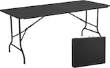 thumbnail of Table pliante noire 180cm 8 places PEHD - Oviala