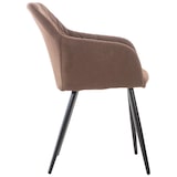 thumbnail of Set van 2 eetkamerstoelen Shila bruin/Stof