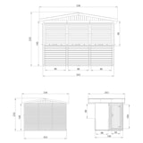thumbnail of Quiosco de madera M150BZ – 303 x 199 cm – 6 m²