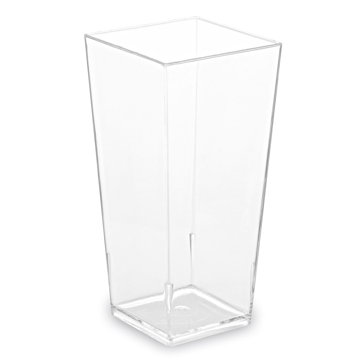 40x Fingerfood-Becher eckig klar 85 ml PS 4 x 4 x 8,2 cm