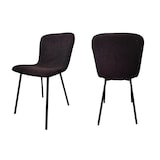 thumbnail of SalesFever Esszimmer-Stuhl im 4er Set | Bezug Bouclé Stoff | Beine Metall | B 44 x T 52 x H 79 cm | schwarz