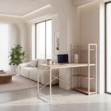 thumbnail of Mesa para computador / Secretária Easy Up3 incl. estante branco/carvalho hjh LIVING