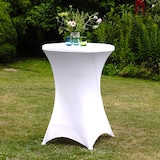 thumbnail of 5er Set Stehtischhusse Stretch weiß Ø 80 cm Tischhusse