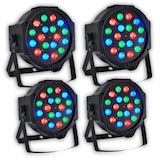 thumbnail of Pack 4 Projecteurs DJ Light Animation Disco Mobile PAR à LED 18x1W RGB - Pur Light MONTANA