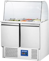 thumbnail of Stalgast Starline Saladette mit Glasaufsatz, 2-türig, GN 1/1, Aufnahme 10x GN1/4, 900x705x1300 mm (BxTxH), ohne Aufkantung (KT4317240)