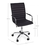 thumbnail of Poltrona ufficio con braccioli perth nero 5710229 bizzotto