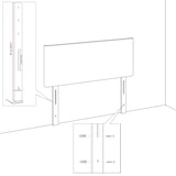 thumbnail of vidaXL LED Kopfteil mit LED-Lichtleisten Schwarz 80 cm Polyester