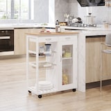 thumbnail of HOMCOM Carro de Cocina Carrito de Servir Estantería Carrito Auxiliar 70x37x85cm Madera