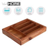 thumbnail of WellHome - Uitschuifbare bestekbak van acaciahout 34x28-45xH5cm