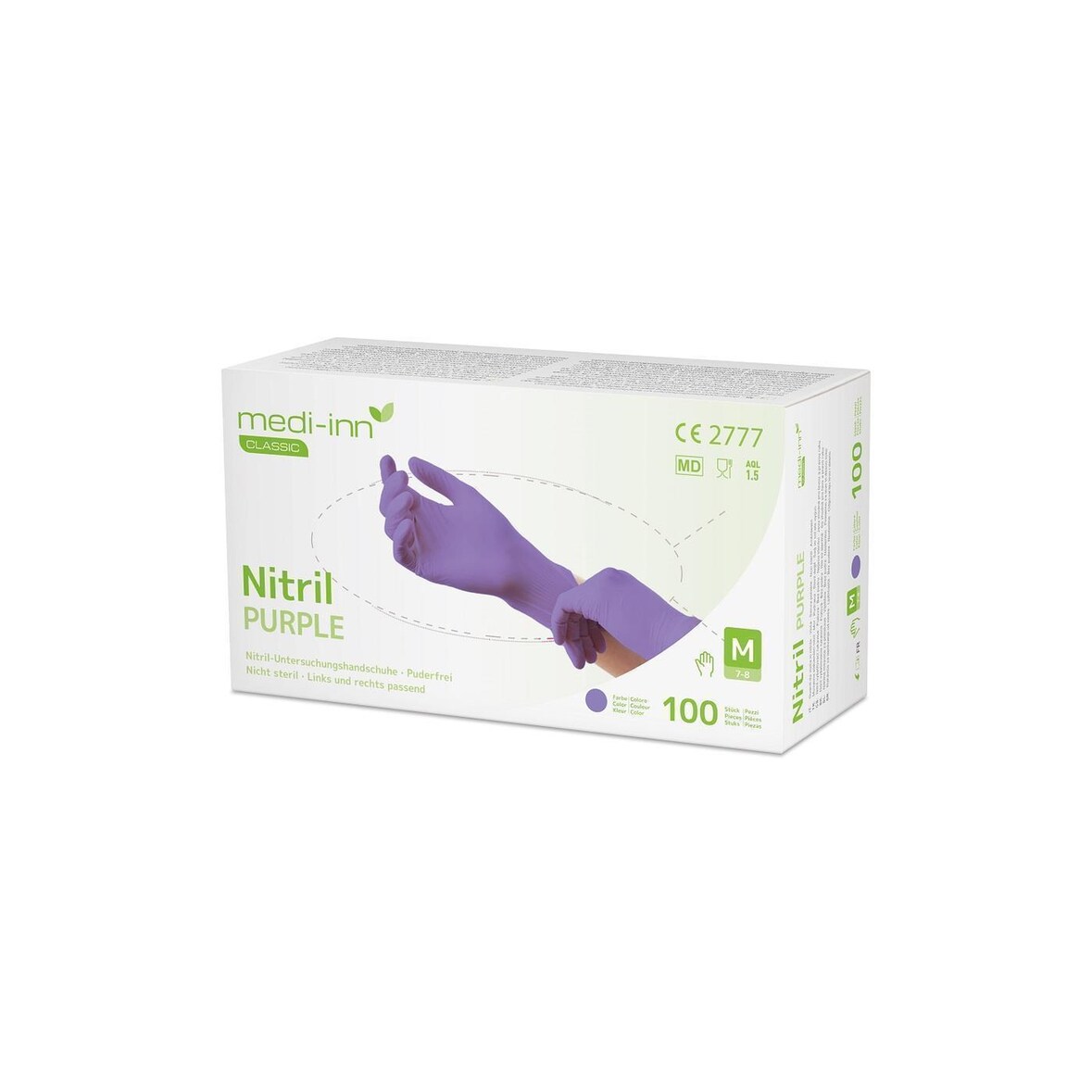 Medi-Inn Nitril Purple - lila - puderfrei - Gr. M - 1000 Einmalhandschuhe