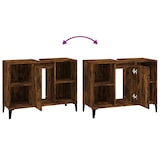 thumbnail of Helloshop26 - Armário para pia de banheiro 80 x 33 x 60 cm madeira engenheirada marrom 02_0006821