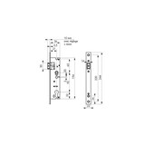 thumbnail of Serrure encastrable pour porte d'entrée bec de cane axe 21 l 36