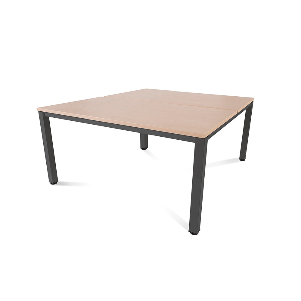 secretária de escritório dupla Rocada série Executive160x163 antracite/faia