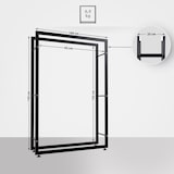 thumbnail of DELUKE® Kaminholzregal innen Metall SATLO für Feuerholz Brennholzregal innen Kaminholzständer Kaminholzhalter FeuerholzregalSchwarz, 25x100x150cm