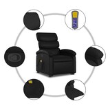 thumbnail of vidaXL Massagesessel mit Aufstehhilfe Schwarz Kunstleder