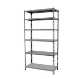 thumbnail of SimonRack Metallregal, 2500x900x500 mm, 6 Ebenen, Metallboden, 180 kg Biegepunkt, Grau - Simonclick