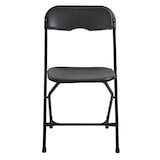 thumbnail of Chaise pliante noire en plastique