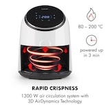 thumbnail of AirVital Heißluftfritteuse 1300W 2,5l CeraPlus-Antihaft Touch weiß Weiß