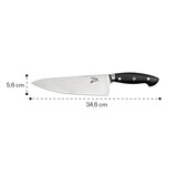 thumbnail of Executive-Plus Serie 8` Kochmesser 61 HRC Edelstahl Schwarz