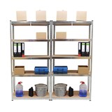 thumbnail of 2x Schwerlastregal verzinkt 180x90x40 cm je 5 Böden pro Regal Traglast von 875kg Werkstattregal Kellerregal Archivregal