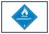 thumbnail of Schild wasserreaktive Stoffe Symbol Dangerous when wet A1 (594x841mm)