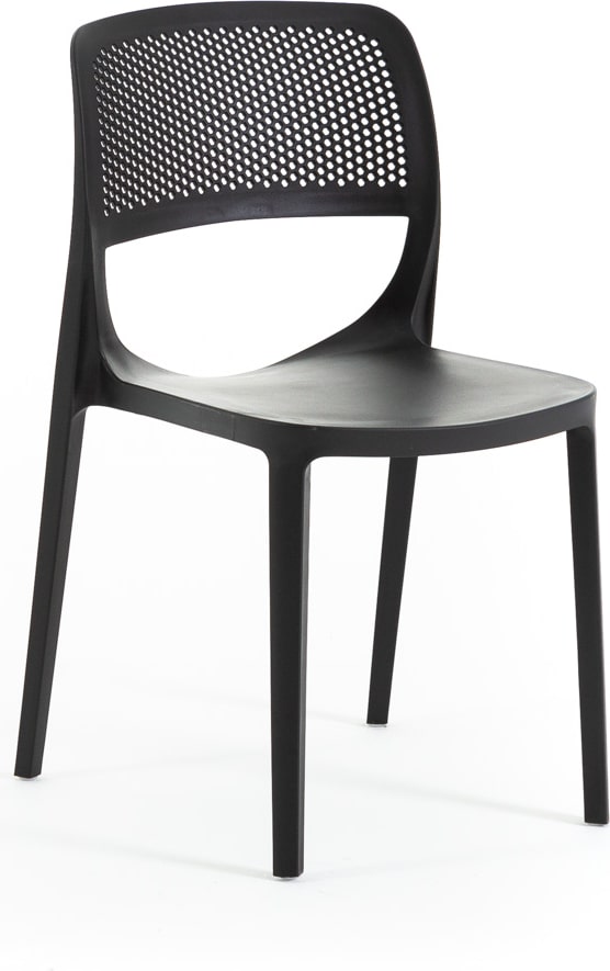 Lot De 6 Chaises Empilables En Résine Fibre De Verre | Pour Extérieur/Intérieur, Anthracite | Support 110 Kg