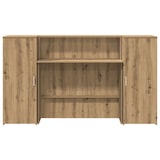 thumbnail of Bureau réception chêne artisanal 180x50x103,5cm bois ingénierie Modèle Atlas Infinite Essence