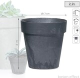 thumbnail of Prosperplast - CUBE BETON EFFECT 2,2L Topf - 17x17x15cm in Anthrazitfarbe