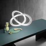 thumbnail of Yara S/P N 40W LED 1900lm 4000K Pendelleuchte aus weißem Aluminium und Silikon - Gealuce Dimmbar mit Phasenanschnitt und Druckschalter