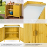 thumbnail of tectake Armoire de jardin basse  Marron