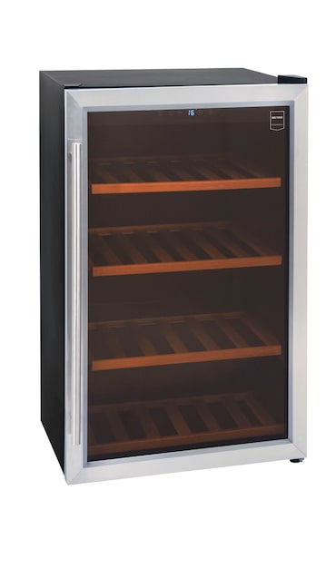 METRO PROFESSIONAL Wijnkoelkast GWC3040, 54 x 54 x 83 cm, 128 L, 48 flessen, zwart / zilver