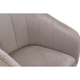 thumbnail of Fauteuil en métal et tissu Paris gris - noir et doré Mauro Ferretti