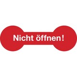 thumbnail of Sicherheitsetikett, Nicht öffnen! - Bogen = 5 Stück - 60x20 mm Dokumentenfolie selbstklebend