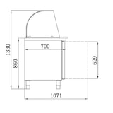 thumbnail of Gekoelde tafel met glas 2 deuren