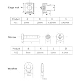 thumbnail of ROLINE Montagematerial für 19-Zoll-Komponenten, M5, 100-fach, schwarz