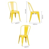thumbnail of Chaises bistro en acier Bolero jaunes (lot de 4)