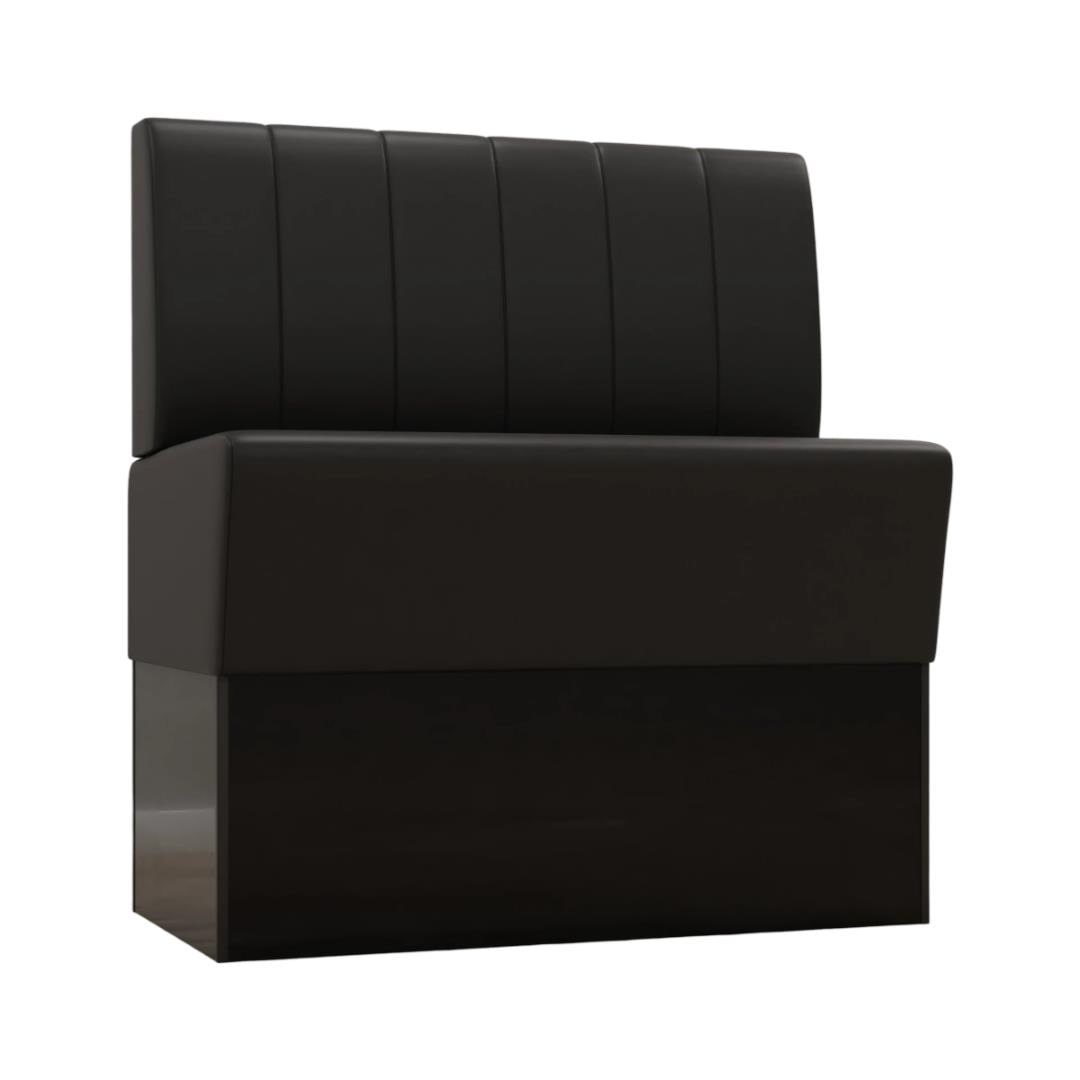 Gastro Sitzbank Hoch | gestreift | 120 cm breit | schwarz | Gastro Hochbank | Polsterbank